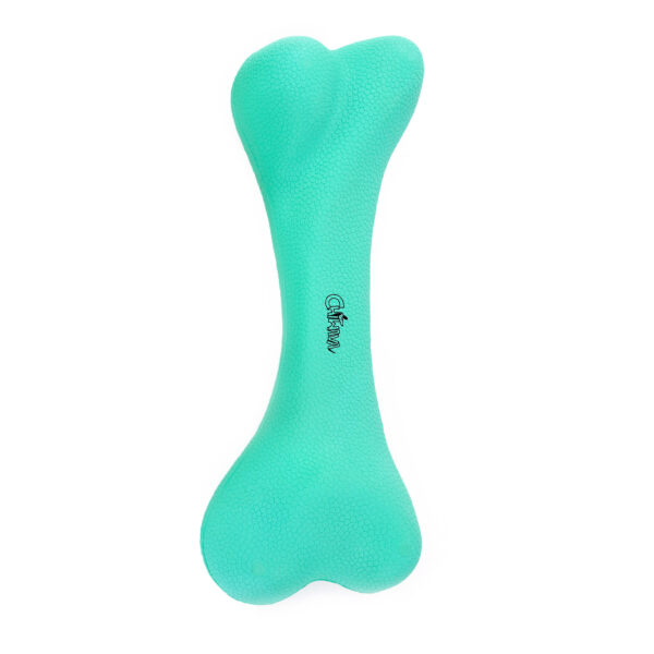 Chiwava 7.1″ Rubber Bone Dental Dog Toy Solid Bones Teeth Cleaning for Medium Large Dogs Mint Green - 画像 (6)