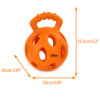 Chiwava 5.2″ Roller Dog Toy Puzzle Ball Tug Interactive Toys for Large Dogs Color Orange – Image 3