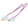 Chiwava 2 Pack 2.4" Rope Rubber Dog Toys,Training Ball on Rope, Tug Fetch Ball for Small Medium Dog - Image 4