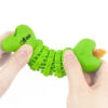 Chiwava 2 Pack 5.1″ Rubber Bone Dental Dog Toy Stick Bones Teeth Cleaning for Small Dogs Assorted Color – Image 2