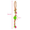 Chiwava 2 Pack 2″ Rope Rubber Dog Toys,Dental Ball on Rope, Tug Fetch Ball for Small Dog Assorted Color – Bild 3