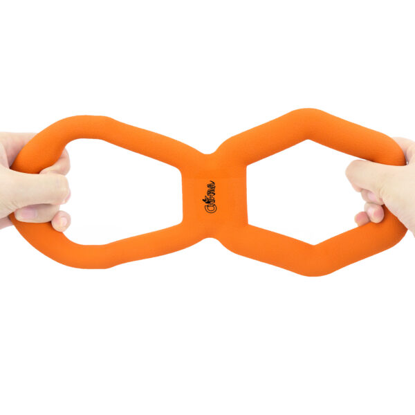 Chiwava 9.4″ Rubber Tug Dog Toy Ring Interactive Pull Toys for Medium Large Dogs Color Orange - 画像 (4)