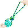 Chiwava 2.8″ Dog Training Ball on Rope, Rubber Rope Dog Toys Ball with Handle for Tug of War Training Rewards for Medium Large Dogs,Mint Green – Image 4