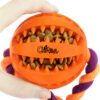 Chiwava 2.8" Dog Training Ball on Rope, Rubber Rope Dog Toys Ball with Handle for Tug of War Training Rewards for Medium Large Dogs,Color Orange – Image 4