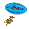 Chiwava 4.5″ Rubber Dental Rugby Ball Oval Rugbys for Medium Large Dogs Color Blue - 画像 (2)