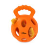 Chiwava 5.2″ Roller Dog Toy Puzzle Ball Tug Interactive Toys for Large Dogs Color Orange – Image 2