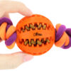 Chiwava 2 Pack 2″ Rope Rubber Dog Toys,Dental Ball on Rope, Tug Fetch Ball for Small Dog Assorted Color – Bild 2