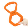 Chiwava 9.4″ Rubber Tug Dog Toy Ring Interactive Pull Toys for Medium Large Dogs Color Orange - Image 5