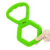 Chiwava 9.4″ Rubber Tug Dog Toy Ring Interactive Pull Toys for Medium Large Dogs Color Green - immagine 5