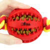 Chiwava 2.8" Rope Rubber Dog Toys,Dental Ball on Rope, Tug Fetch Ball for Medium Dog Color Red - 图片 6