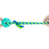 Chiwava 2.8″ Dog Training Ball on Rope, Rubber Rope Dog Toys Ball with Handle for Tug of War Training Rewards for Medium Large Dogs,Mint Green – Image 5