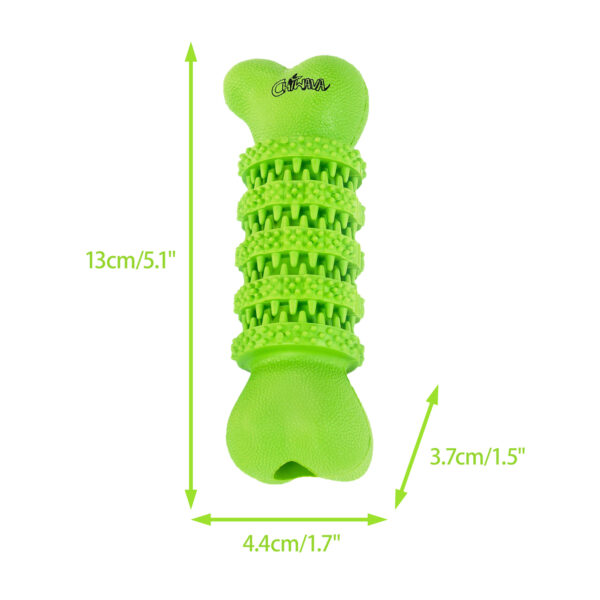 Chiwava 2 Pack 5.1″ Rubber Bone Dental Dog Toy Stick Bones Teeth Cleaning for Small Dogs Assorted Color - Image 4