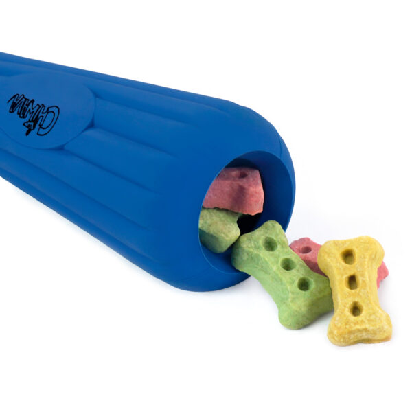 Chiwava 9.1″ Rubber Stick Dog Toy with Treat Dispenser Fetch Toys for Medium Large Dogs Color Blue - 画像 (5)