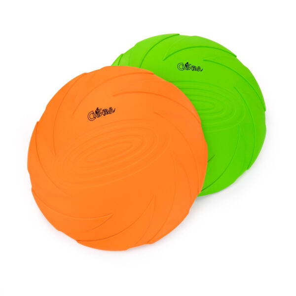 Chiwava 2 Pack 7.1" Rubber Dog Flying Disc,Fetch Toy for Dogs Outdoor Play for Medium Dogs - Image 6