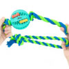 Chiwava 2.8" Rope Rubber Dog Toys,Dental Ball on Rope, Tug Fetch Ball for Medium Dog Mint Green – Bild 5