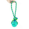 Chiwava 2.8″ Dog Training Ball on Rope, Rubber Rope Dog Toys Ball with Handle for Tug of War Training Rewards for Medium Large Dogs,Mint Green – Image 6