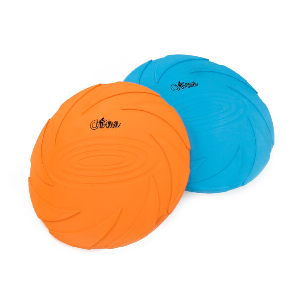 Chiwava 2 Pack 5.9" Rubber Dog Flying Disc, Fetch Toy for Dogs Outdoor Play for Small Dogs - Image 2