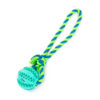 Chiwava Balle de dressage pour chien de 7,1 cm sur corde, corde en caoutchouc, jouets pour chien, balle avec poignée pour le tir à la corde, récompenses d'entraînement pour chiens de taille moyenne et grande, vert menthe