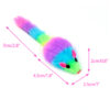 Chiwava 36PCS 1.8" Rainbow Color Furry Cat Toy Mice with Rattle Kitten Mouse Interactive Play - Imagen 4