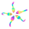Chiwava 36PCS 1.8" Rainbow Color Furry Cat Toy Mice with Rattle Kitten Mouse Interactive Play - Imagen 6