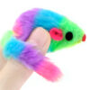 Chiwava 36PCS 1.8" Rainbow Color Furry Cat Toy Mice with Rattle Kitten Mouse Interactive Play - Imagen 5
