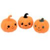 CHIWAVA 3PCS 2.6" Funny Pumpkin Latex Dog Toy Set Interactive Play for Small Dogs