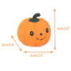 CHIWAVA 3PCS 2.6" Funny Pumpkin Latex Dog Toy Set Interactive Play for Small Dogs - 图片 2