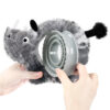 Chiwava 2 in 1 Interactive Squeaky Plush Dog Toy Rhinoceros with Slow Food Bowl for Small Medium Dogs - Image 7
