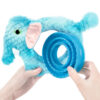 Chiwava 2 in 1 Interactive Squeaky Crinkle Plush Dog Toy Elephant with Slow Food Bowl for Small Medium Dogs – Bild 8