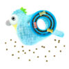 Chiwava 2 in 1 Interactive Squeaky Crinkle Plush Dog Toy Bird with Slow Feeder Bowl for Small Medium Dogs