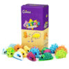 Chiwava 27PCS Striped  Shaggy Cat Toy Mice with Rattle Assorted Small Mouse Interactive Play for Indoor Cats Mix Color